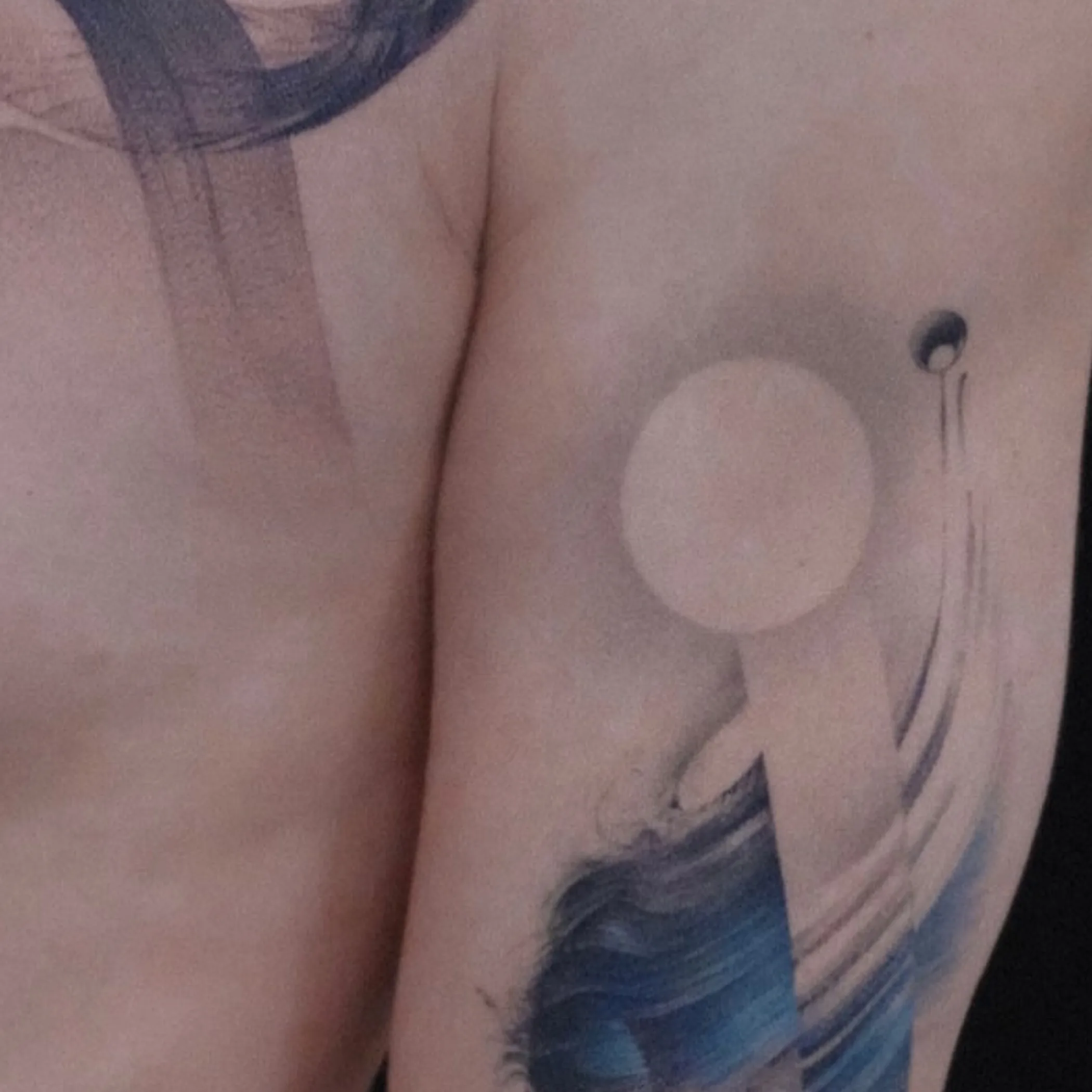 healed tattoo on skin